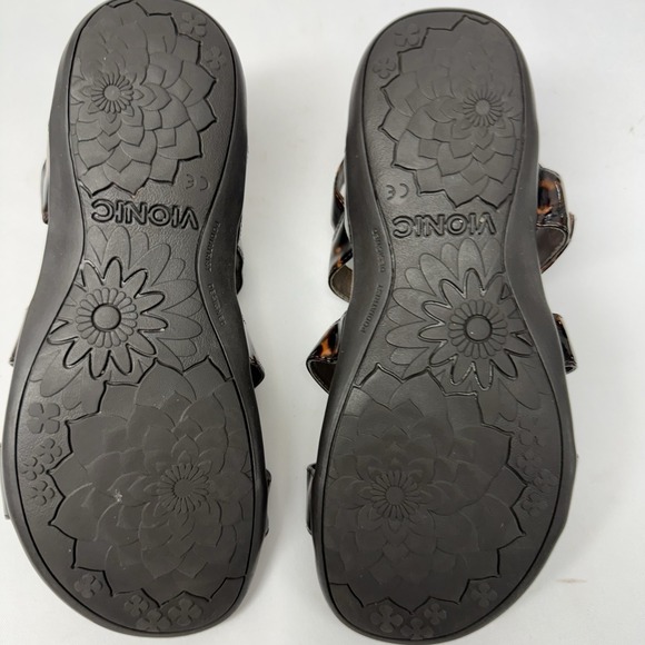 Vionic 44 Amber Tortoise Print Slingback Strappy Sandals Women's Size 9 TVW1275 - Picture 9 of 12